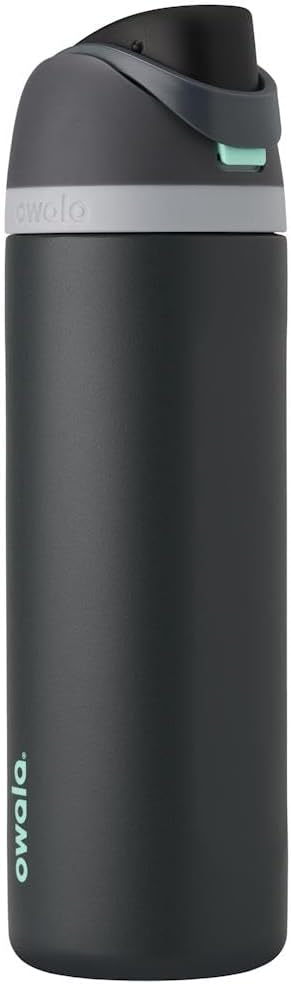 Owala FreeSip Insulated Stainless Steel Water Bottle with Straw for Sports and Travel. BPA-Free. 24oz. Foggy Tide