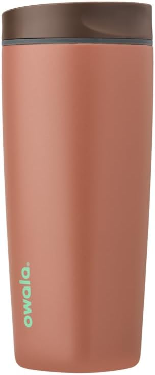 Owala SmoothSip Slider Insulated Stainless Steel Coffee Tumbler. Reusable Iced Coffee Cup. Hot Coffee Travel Mug. BPA Free 20 oz. Cozy Cocoa