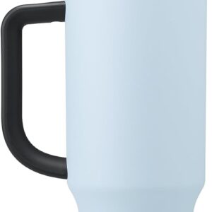 Owala Stainless Steel Triple Layer Insulated Travel Tumbler with Spill Resistant Lid. Straw. and Carry Handle. BPA Free. 40 oz. Blue (The Great Blue)