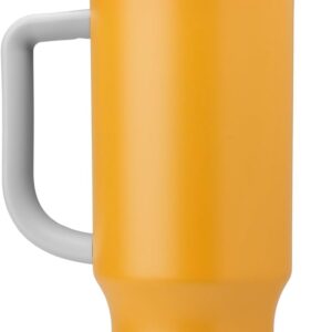 Owala Stainless Steel Triple Layer Insulated Travel Tumbler with Spill Resistant Lid. Straw. and Carry Handle. BPA Free. 40 oz. Orange (Tropical)