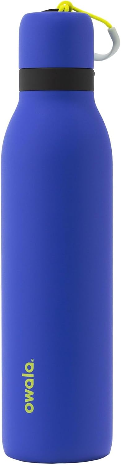 Owala FreeSip Twist Insulated Stainless Steel Water Bottle with Straw for Sports and Travel. BPA-Free. 24-oz. Blue (Vigilante) (DSG)