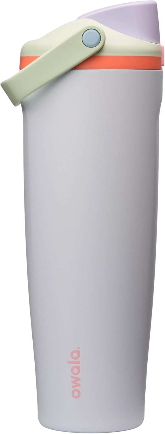 Owala FreeSip Sway Insulated Stainless Steel Water Bottle with Two-Way Spout. Built-In Straw and Bucket Handle. Made for Travel. School. and Sports. 40oz. BPA Free. Leak Proof. Beach House
