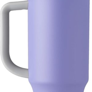 Owala Stainless Steel Triple Layer Insulated Travel Tumbler with Spill Resistant Lid. Straw. and Carry Handle. BPA Free. 40 oz. Light Purple (Whimsical Daydream)