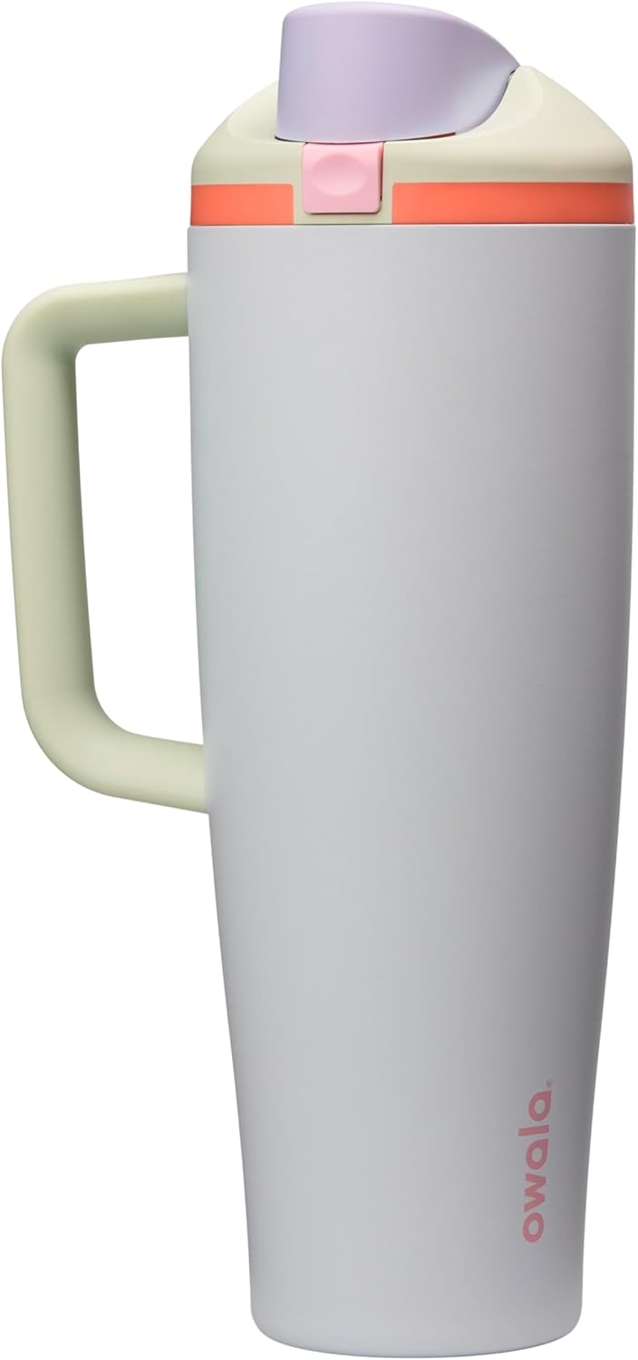 Owala FreeSip Tumbler - Stainless Steel - 40-oz. - Mint/Purple Beach House