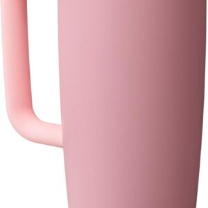 Owala FreeSip Tumbler Insulated Stainless Steel Water Bottle with Built-in Straw and Side Handle. For Travel. Work. School. and Sports. 40oz. BPA Free. Leak Proof. Angel Food Cake