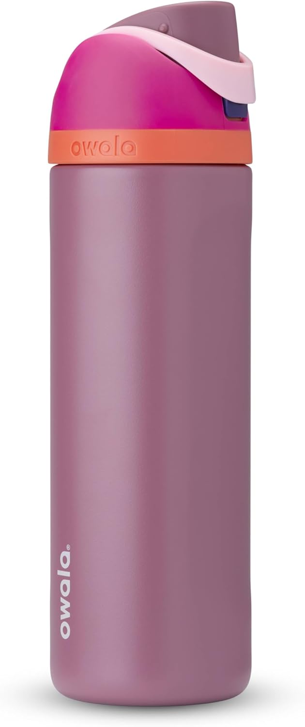 Owala FreeSip Insulated Stainless Steel Water Bottle with Straw for Sports and Travel. BPA-Free Sports Water Bottle. 24 oz. Crown Jewel