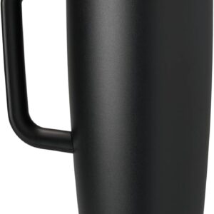 Owala FreeSip Tumbler Insulated Stainless Steel Water Bottle with Built-in Straw and Side Handle. For Travel. Work. School. and Sports. 40oz. BPA Free. Leak Proof. Very. Very Dark